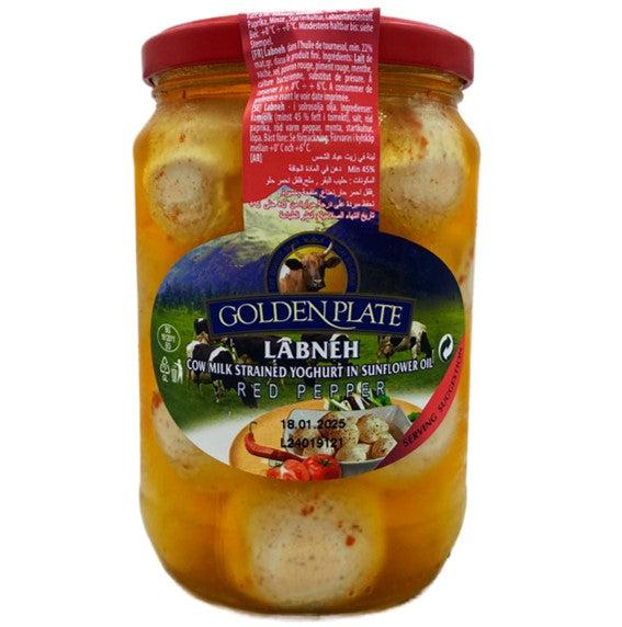 Labneh Piquante Fromage Vache Chili Golden Plate 680g