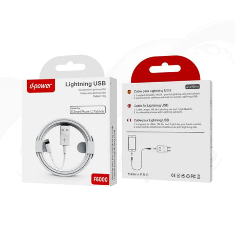 Cable iPhone F6000 USB Lighting D-Power