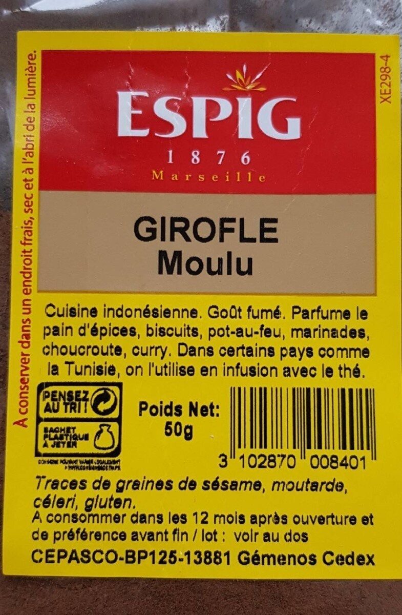 Girofle moulue Espig 100g